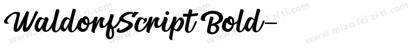 WaldorfScript Bold字体转换